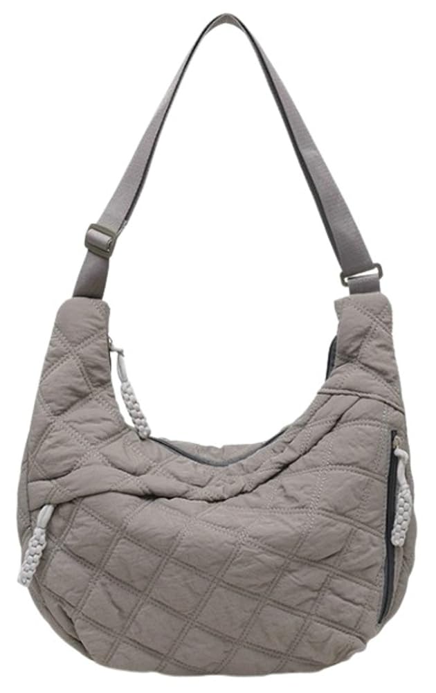Nylon Crescent Crossbody Bag for Women Shoulder Tote Handbag Casual Sling Bag Dumpling Purse Bag for Outdoor Travel