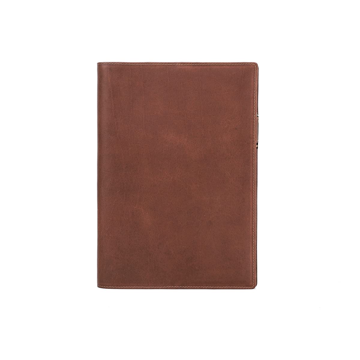 Hiram B5 Leather Notebook Cover, B5 Genuine Leather Journal Cover Diary Cover, 7.6in x 10.6 in Writing Notebook Cover,Handbook Cover, Planner Cover Leather