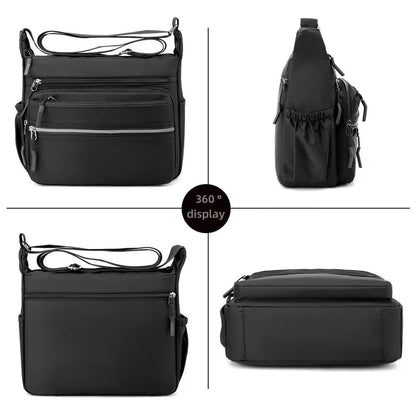 MINTEGRA Crossbody Bag for Men Multi-pocket Messenger Bag Nylon Waterproof Shoulder Bag Daily Travel Bag Lightweight Satchel