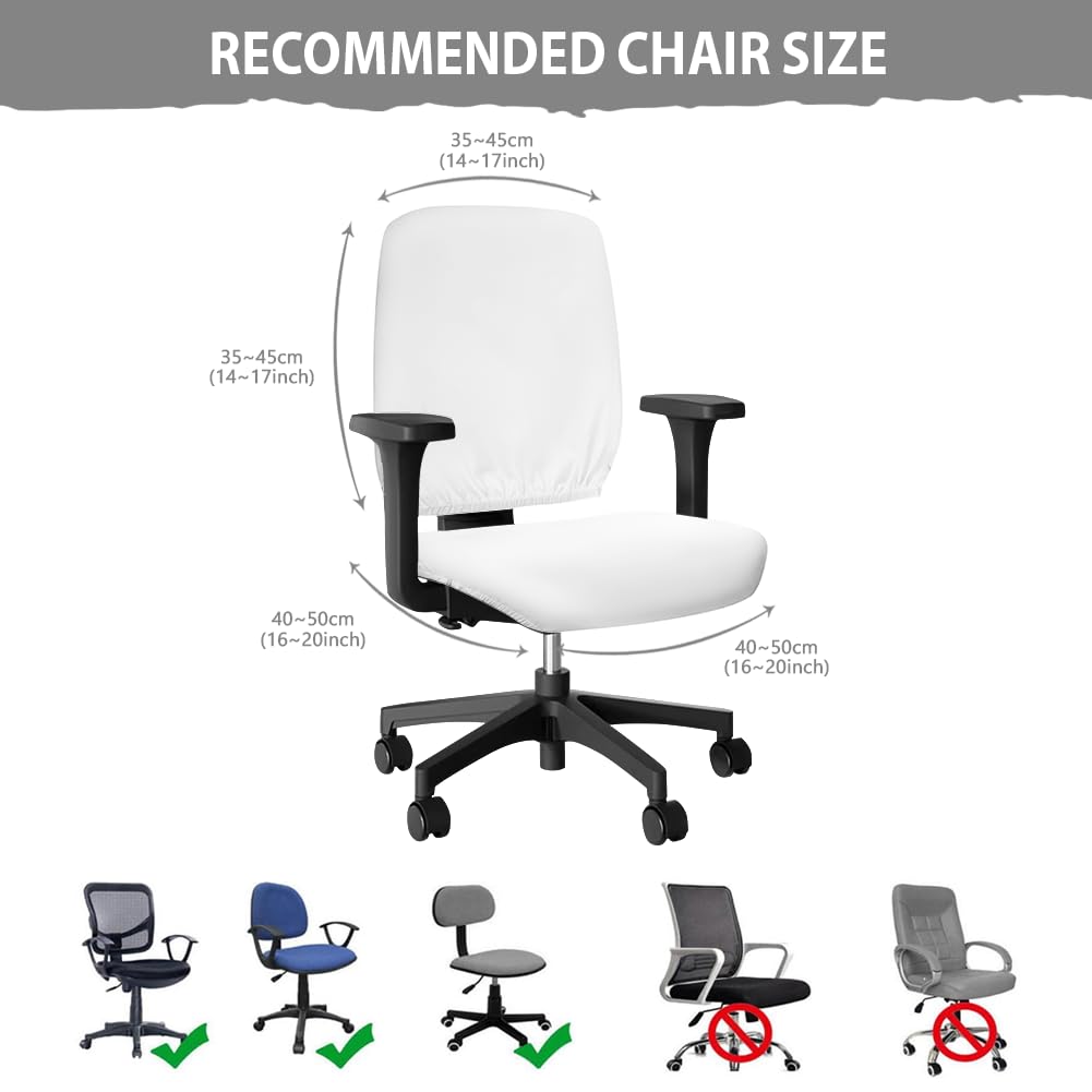 Lotusorchid 4 Pieces Sea Turtle Print Office Chair Covers Set Removable Protective Stretch Printed Computer Office Chair Covers Backrest Cover Chair Armrest Cover, Blue