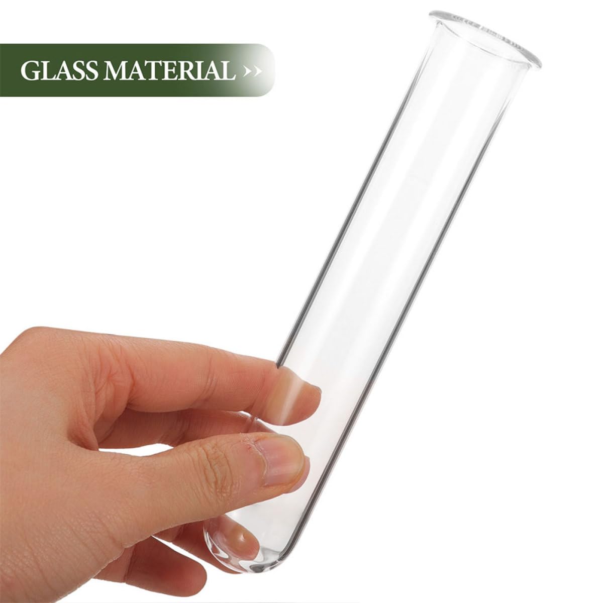 Garneck 6pcs Glass Test Tube Flower Vases Hydroponic Propagation Tubes Glass Plant Containers 2.5x3x15cm for Home and Office Décor