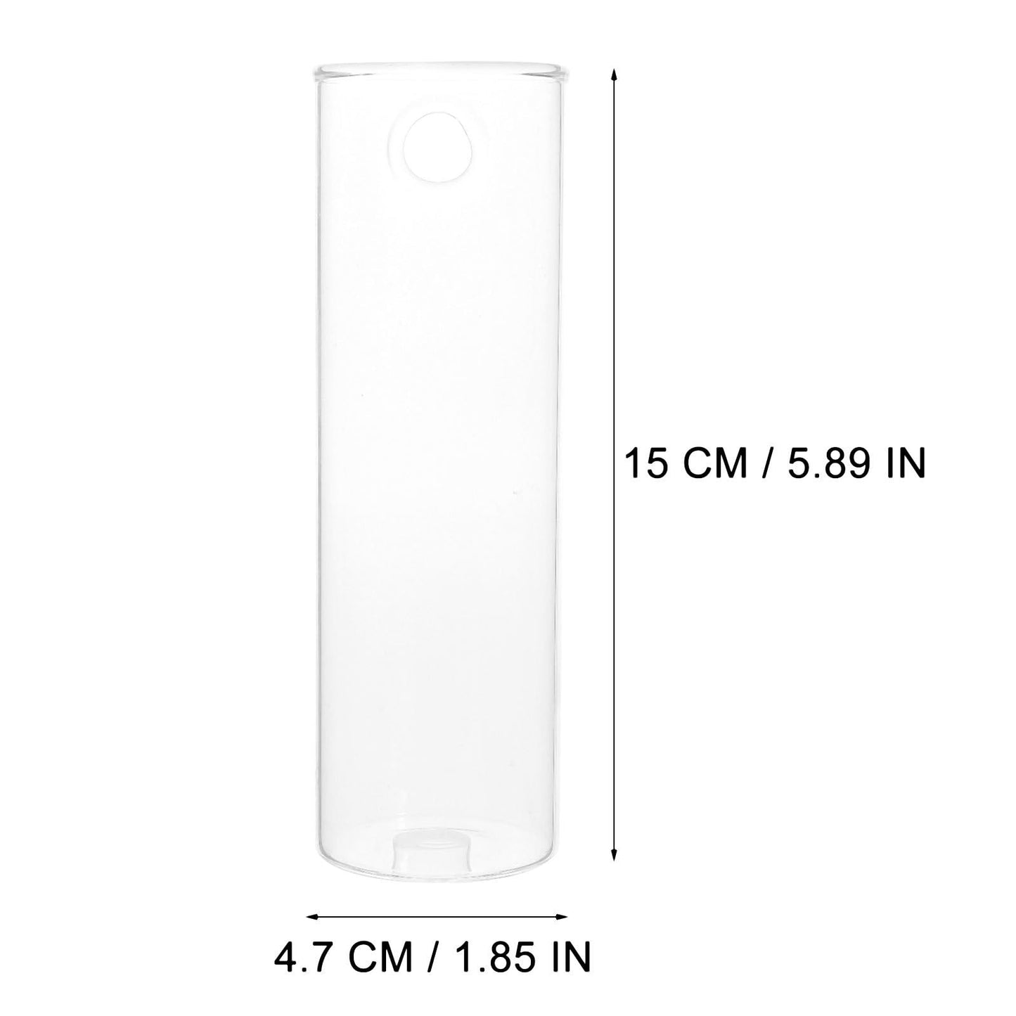 Tofficu Wall-Mounted Glass Flower Vase Set with Cylinder Hydroponic Planter, Tall Glass Plant Terrarium for Balcony Decor and Indoor Wall Display