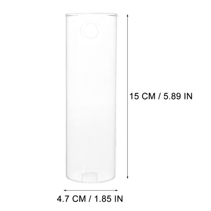 LALAFINA Wall-Mounted Hydroponic Glass Vase Set, Tall Cylindrical Flower Vase Crystal Clay and Invisible Nails, Modern Wall Hanging Terrarium for Indoor Plant Décor