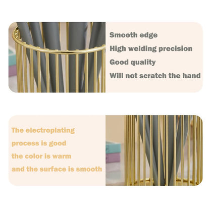 2Pcs Post sticky Note Holder + Pens Holders,Desk organizer sets,Gold Metal suit for Desk Memo,tableware,flowers,toothbrush,cute pencil holder ,Home Office decor and Accessories,Makeup Brushes Cup.