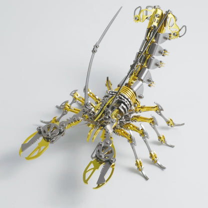 Fccgear 3D Metal Assembly Model Set Mechanical Lobster Model Kit for Adults, 600pcs Brain Teaser STEM Kit for Kids, DIY Hobbies for Men Women - Creative DIY Gift for Adults & Teens (Golden)