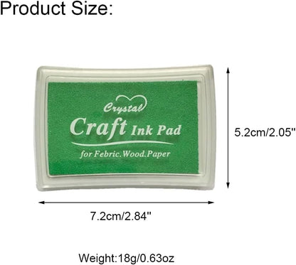 6 Pcs Craft Ink Pad, Washable Ink Pads for Kids Multicolor Ink Pads for Rubber Stamps, Paper, Scrapbooking, Wood Fabric, 6 Unique Pure Colors