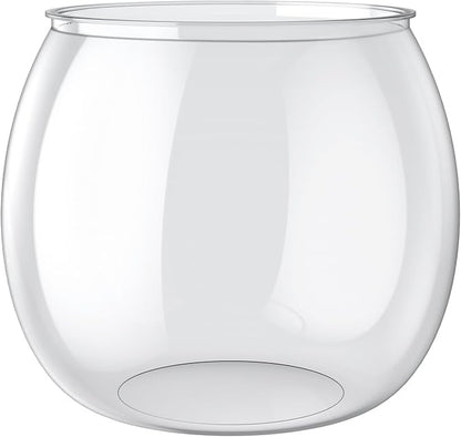 Pawfly Small Plastic Fish Bowl, Clear Round 3 Gallon Fish Tank for Little Fish, Unbreakable Small Fishbowl Desktop Aquarium, Shatterproof Betta Fish Tank Goldfish Bowl, Decorative Globe Vase