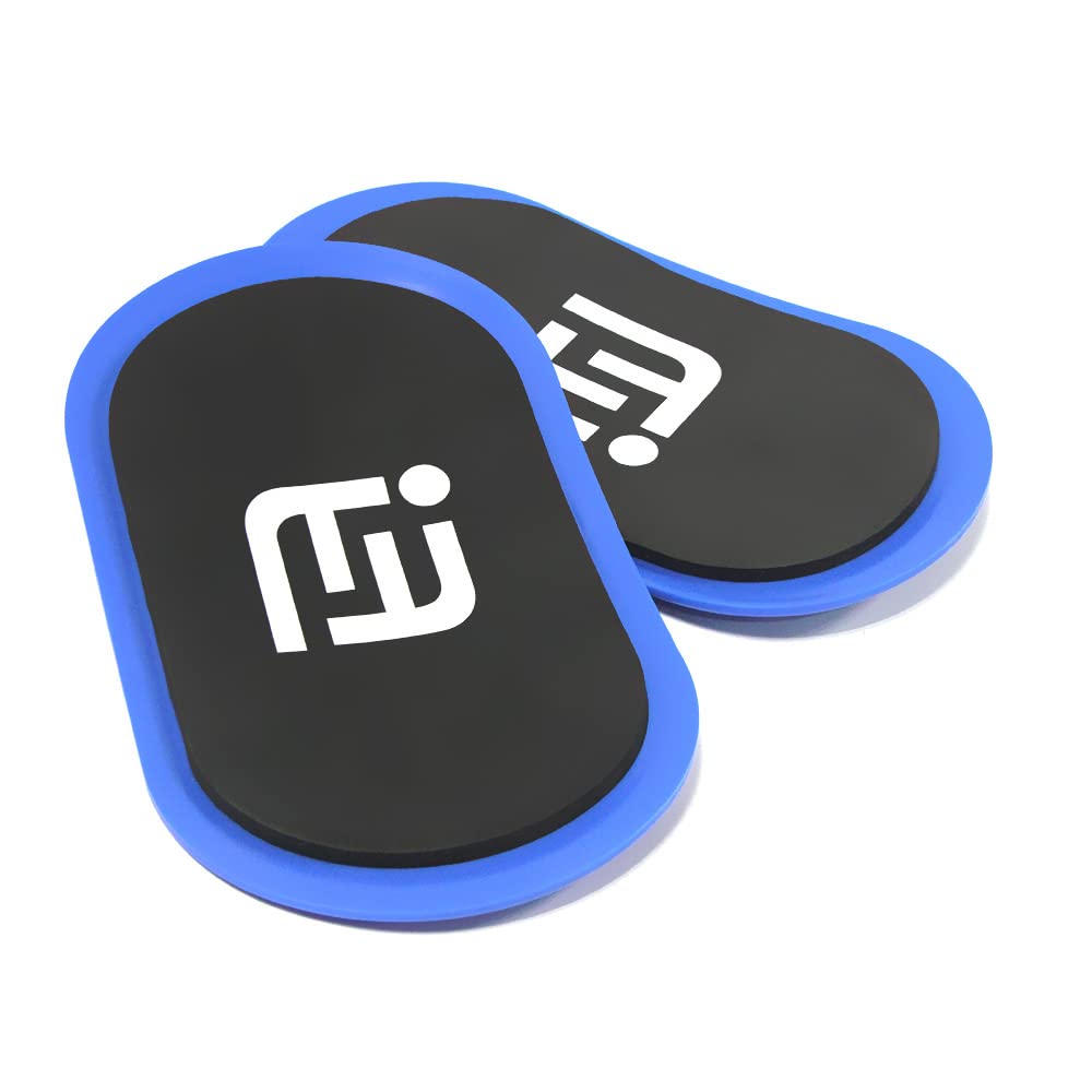 Ehsyxslx Blue Gliding Discs Core Sliders(Curved Arc) Smooth Use On Carpet Floor Exercise Sliders Equipment.Compact Core Gliders for Home Gym - Fitness Equipment & Full-Body Workout Accessories