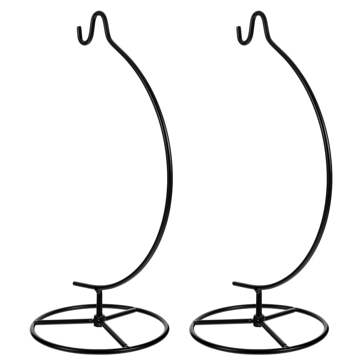 ibasenice 2pcs Metal Hanging Stand for Terrariums and Ornament Display, Iron Hook Rack Holder for Hanging Glass Globe Air Plant Terrarium, Home Décor Accent for Indoor Display and Wedding