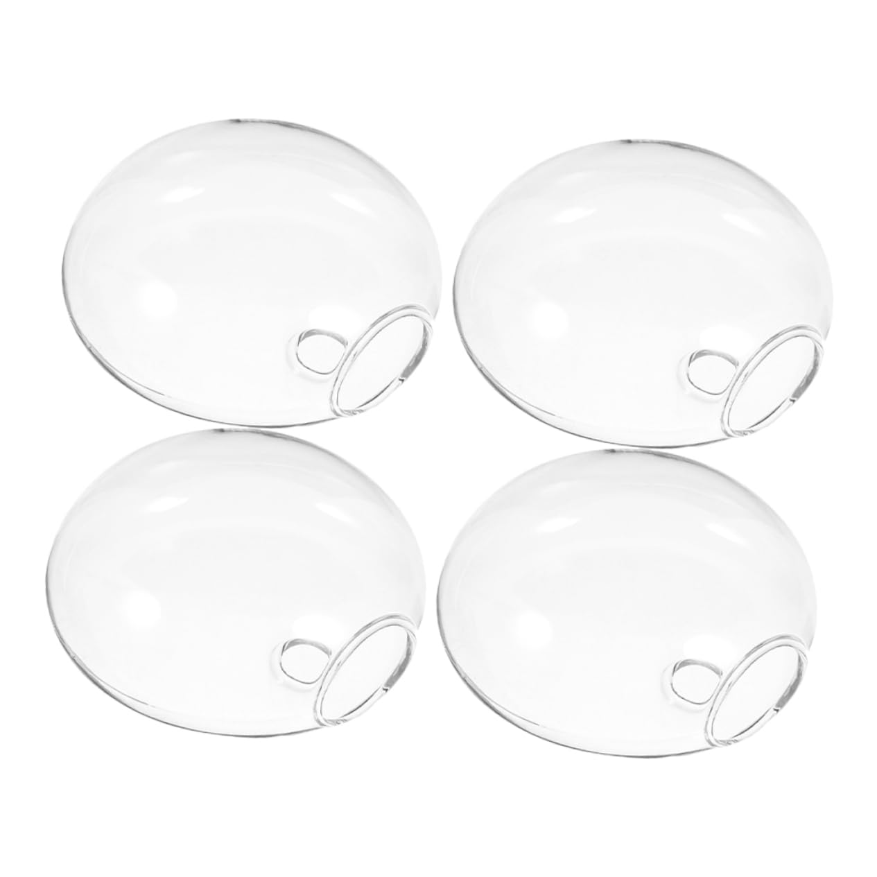 Cabilock Wall Mounted Hydroponics Glass Plant Vase Hanging Terrarium for Indoor Plants 4-Piece Set for Home Decor