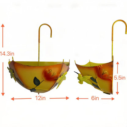 yxyzylzrx Farmhouse Metal Hanging Planter with Drainage Holes, for Outdoor Herbs Flowers Succulents on Fence Patio Porch Garden Decor
