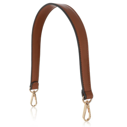 Prasacco Brown Leather Purse Strap Handle 19 Inch Bag Strap Replacement with Swivel Clasps, Short Style, Short Style, Please Confirm the Size Information