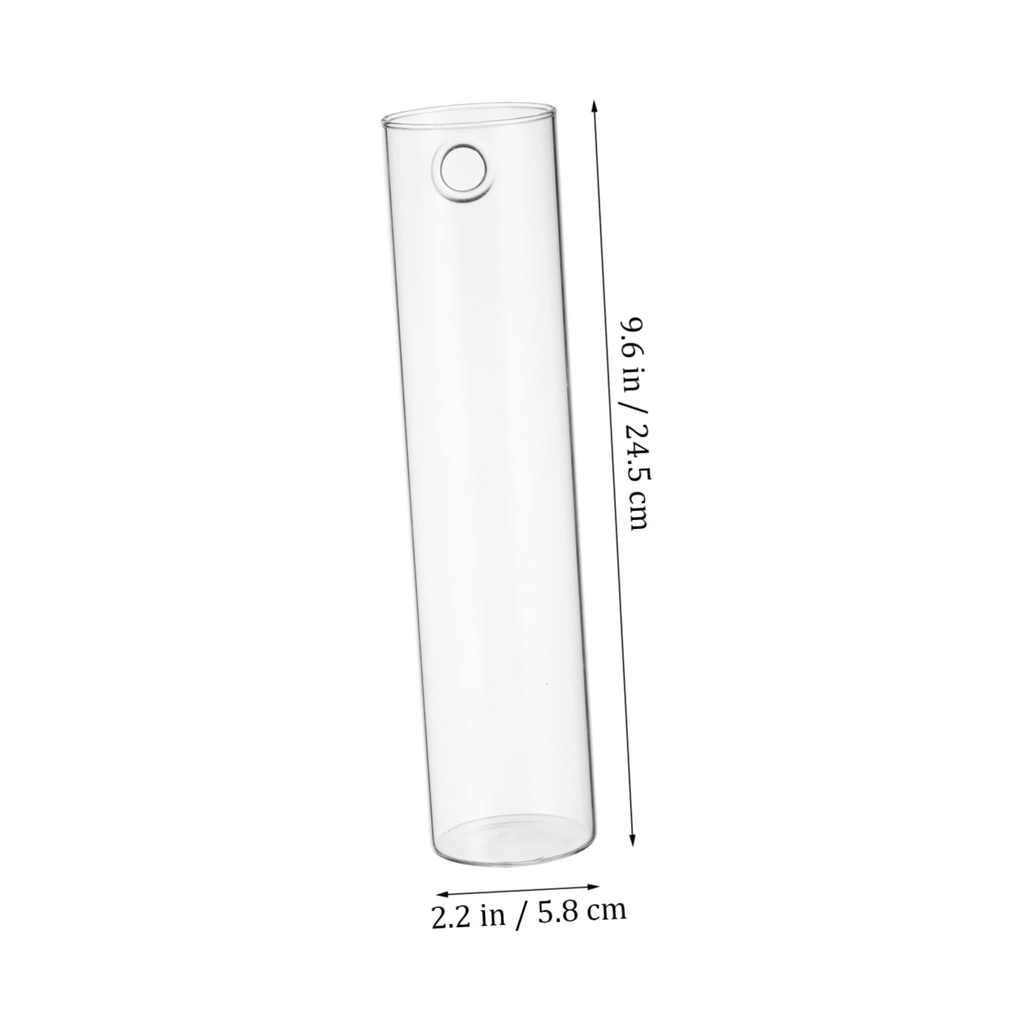 Cabilock 2pcs Cylinder Glass Wall Vase Clear Hanging Planters for Wall Propagation Stations Sleek Transparent Hydroponic Plant Terrariums for Home Decor