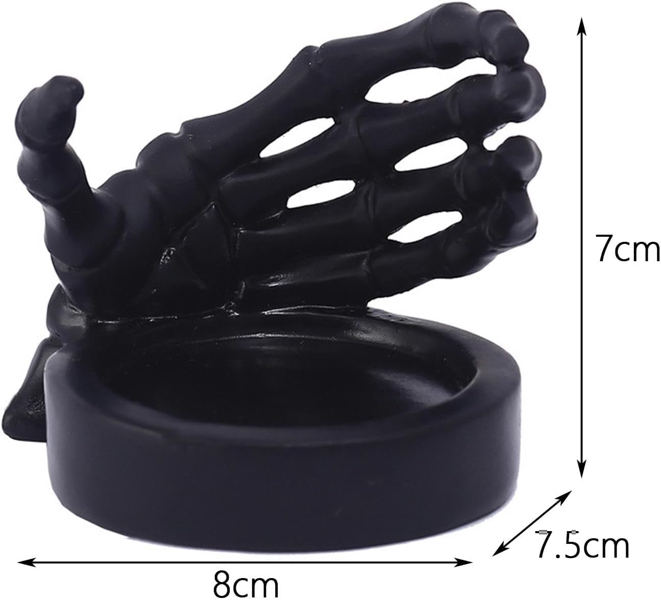 Skeleton Hand Candlestick Holder Halloween Candle Holders Skeleton Tealight Holders Desktop Candle Holder for Halloween Table Party Supply - Black
