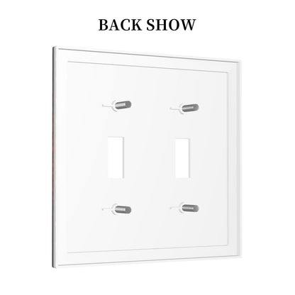 Decorative Switch Plate Covers Spider Web 2 Gang Double Toggle Light Switch Cover Plate Electrical Wall Plate Outlet Cover for Nursery Kids room Decor