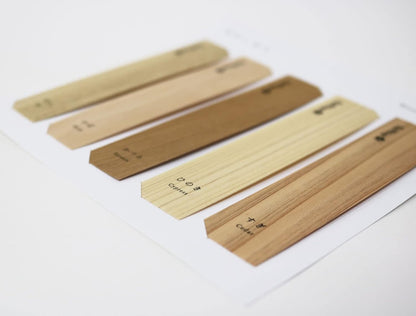 OrcVillage Premium Wooden Bookmarks Set of 5 – Handcrafted from Native Japanese Wood, Slim Page Markers with Unique Natural Aroma for a Calming Reading Experience
