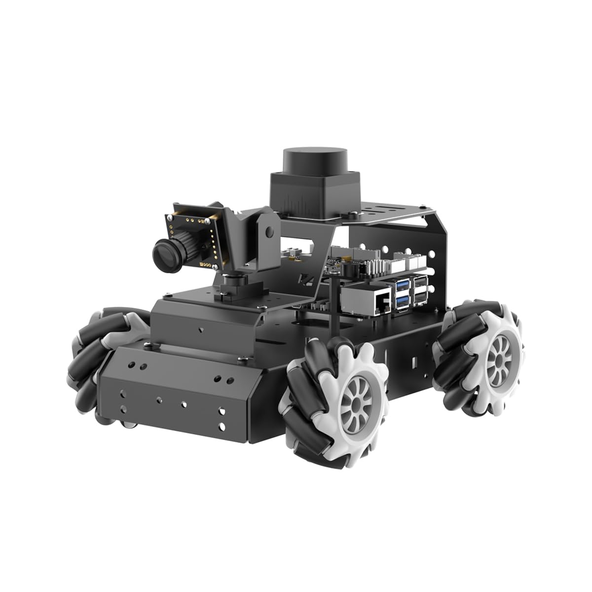 LewanSoul Robot Car for Raspberry Pi 5 ROS2 Programmable AI Vision Smart Robot Kit 360° Movement Chassis, Lidar SLAM Mapping Navigation Path Planning Autonomous Driving, MentorPi M1 with RPi 5 4GB