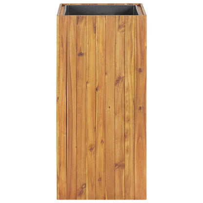 YuuSsea Brown Raised Garden Planter Box: Large, Sturdy Acacia Wood Outdoor Flower and Herb Planters for Balcony - Square