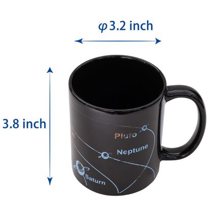 Kmiles Solar System Earth Heat Changing Mug 12 Ounce Colour Changing Magical Coffee Mug Tea Cup.