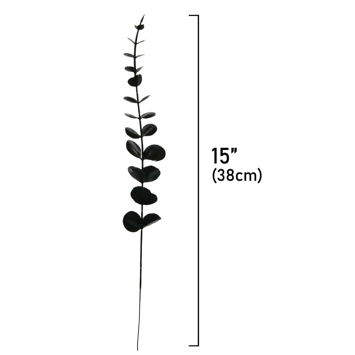 Tinsow 26 Pcs Black Artificial Eucalyptus Stems Faux Halloween Flowers Eucalyptuses Real Touch Leaf Centerpiece Home Decor (26, Black)