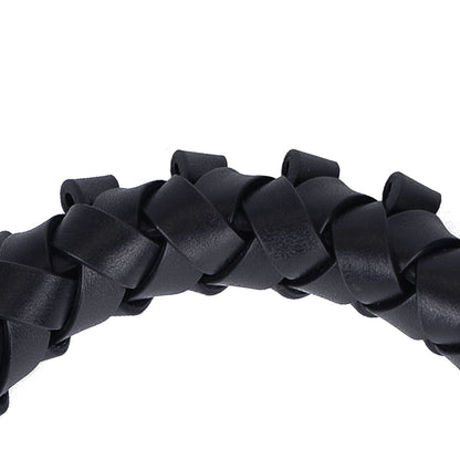 Genuine Vachetta Leather Braided Handle Compatible for Beaubourg Hobo Top Handle Neonoe Strap (12.2" L, Black)