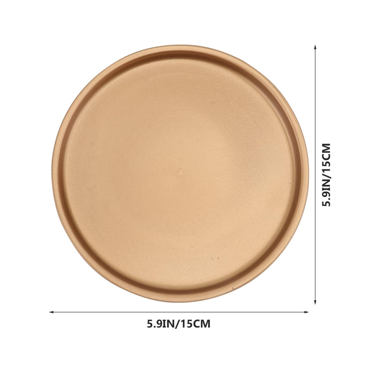 2PCS Gold Ceramic Plant Saucer 6 Inch Round Tray for Succulents, Indoor & Outdoor Plant Flower Pot Drip Tray for Water Drainage