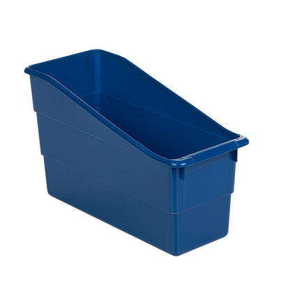 Really Good Stuff Durable Book and Binder Holder - Single Bin, Navy, 5.5" x 12.5" x 7.5", Classroom Organization, Storage Solution, Sturdy and Versatile