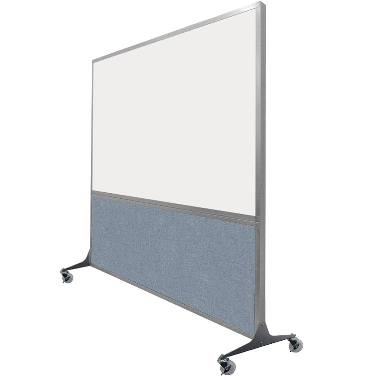 DivideWrite Mobile Whiteboard | Double Sided Dry Erase Board | Portable Office Cubicle Partition | Display for Classrooms, Conference Rooms, Meeting Areas and More | Charcoal Gray 5' Wide X 6' Tall