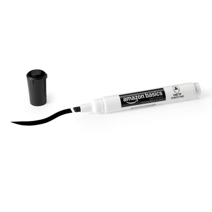 Amazon Basics Low-Odor Dry Erase Whiteboard Markers, Chisel Tip, Quick-Dry, Black, 36-Pack