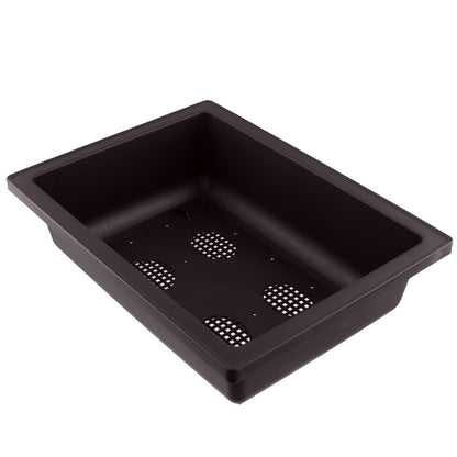 TAICHEUT 3 PCS 14 Inches Plastic Bonsai Training Pots, Rectangular Bonsai Tree Pots with Trays, Large Plastic Bonsai Container for Indoor, Outdoor