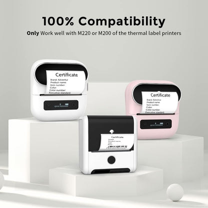 Phomemo 3 Roll 1.96" x 3.14" Multi-Purpose Thermal Label Compatible with M110/M220/M108/M250/M260/ M150/ M120/M200/M221 Printer,100 Labels/Roll,for Barcode,Name,Address,Labeling,Mailing,Business