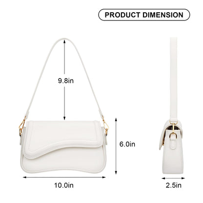 KKXIU Shoulder Bag for Women Small Clutch Purses Cute Hobo Handbag Trendy Underarm Bag-Beige