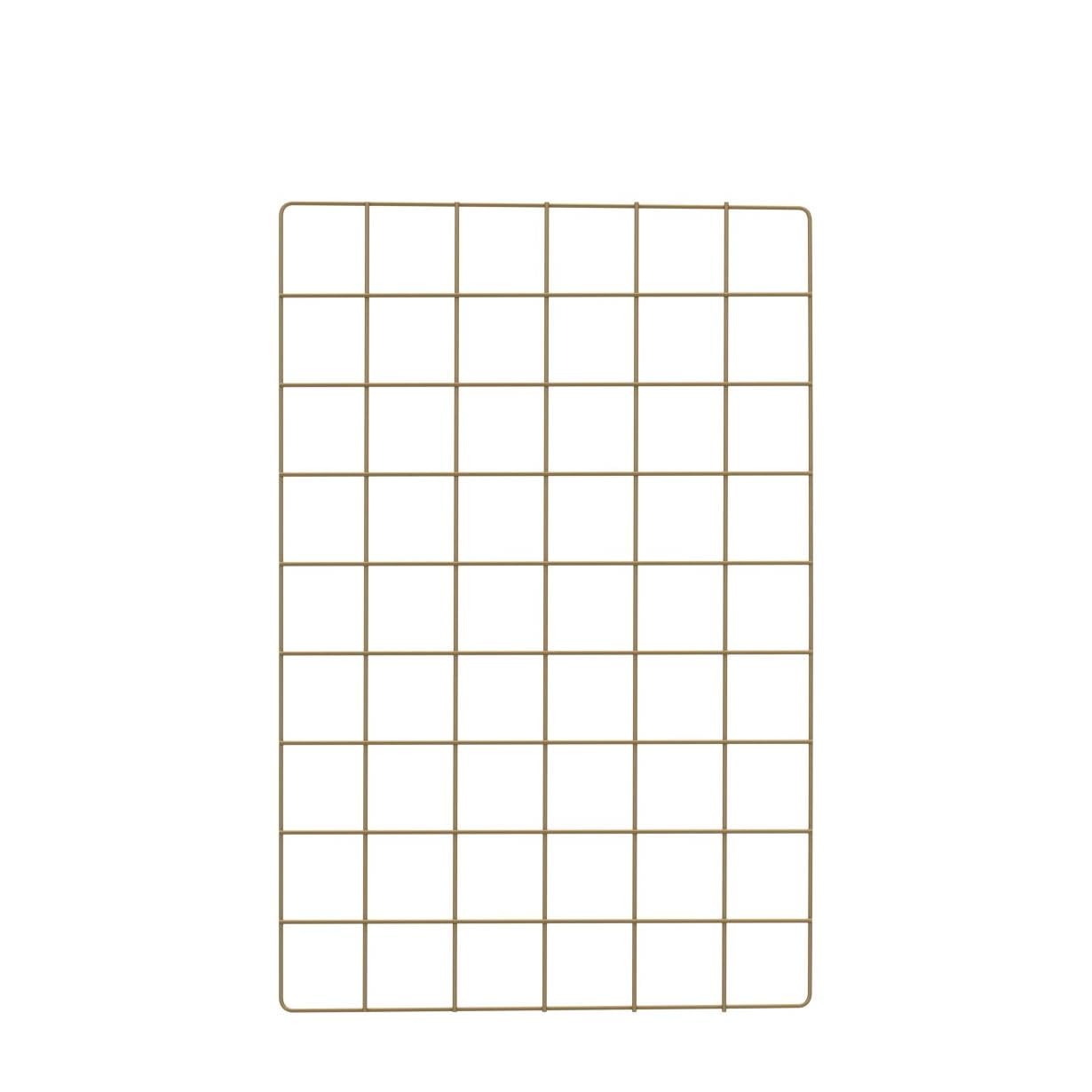 FRIADE Wall Grid Panel for Photo Display,Wall Storage Organizer,5 Metal Clips & 3 S Hooks & 4 Nails & 4 Plastic Hanging Buckles and 4 Screws Offered,Size 17.5" x 11.8",2 Pack(Gold)