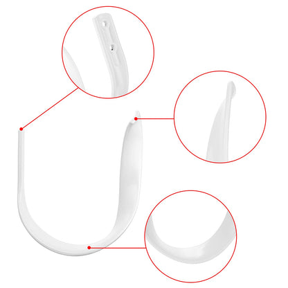 Sumnacon 2 Pcs Aluminum Alloy Curtain Holdbacks - Decorative Wall Mounted Drapery Tiebacks with Screws, Heavy Duty Window Treatment Holdbacks for Home Decor, White