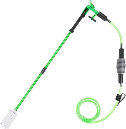 AQQA Aquarium Siphon Gravel Vacuum Fish Tank Cleaner kit,Stress Ball Python Water Changer,Extendable Length and Fixed On Fish Tank,Manually Water Changer Wash Sand L
