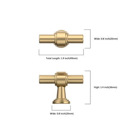 Asidrama 10 Pack Champagne Bronze Kitchen Cabinet Knobs Dresser Knobs Drawer Knob Cabinet Hardware Zinc Knob for Dresser Drawers