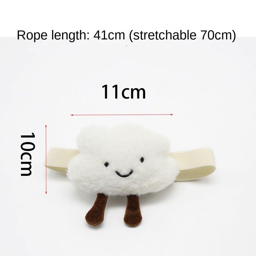 couponhub 4 Pcs Cloud Shape Cute Curtain Tieback, Simple and Elegant Elastic Rope Buckle for Baby Kid Girls Living Room Bedroom Nursery Decor Home Office Decorative