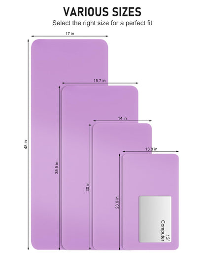 Niniubye Desk Pad, 48" x 17" PU Leather Non-Slip Desk Mat Large Mouse Pad for Desktop, Waterproof Laptop Computer Writing Mat for Office, Home, Work, Gaming, Purple