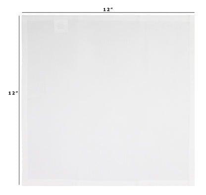 COTTON CRAFT Cocktail Napkins - 24 Pack - Happy Hour Drink Beverage Bar Party Holiday Dessert Celebration Event Gift Luncheon Brunch Dinner - Premium Cotton Cloth Reusable Washable - 12x12 - White
