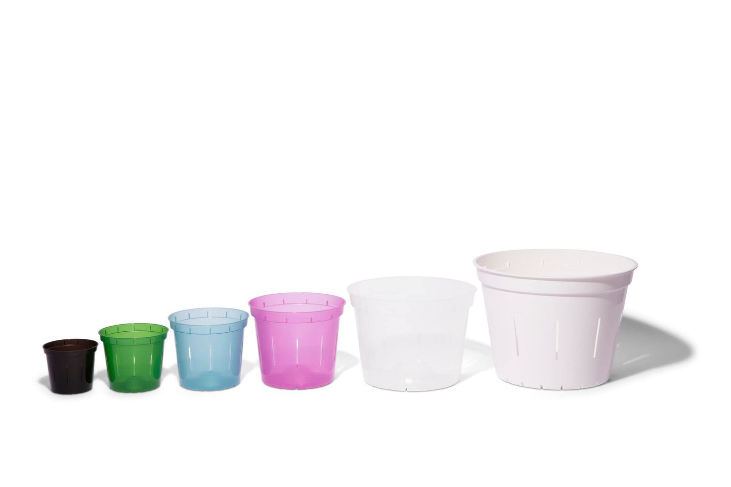 rePotme Orchid Pot Growers Assortment (8 Slotted Clear Orchid Pots - 2 Each of 3, 4, 5, 6 Inch) - Premium Orchid Planters, Orchid Pots with Holes for Repotting