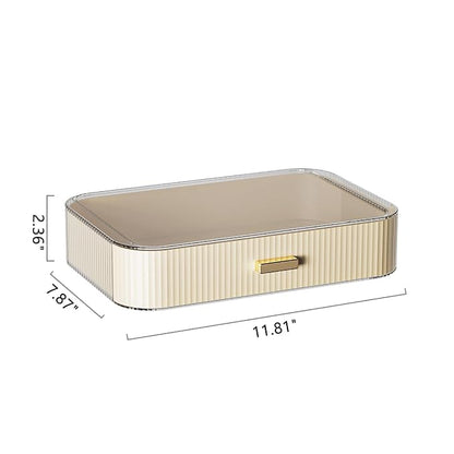 Stackable Makeup Organizer Drawers, Bathroom Vanity Organizers and Storage, Ideal for Desk and Dresser Countertops, Great for Cosmetics, Skincare, Lipsticks, Nail Care, Cream