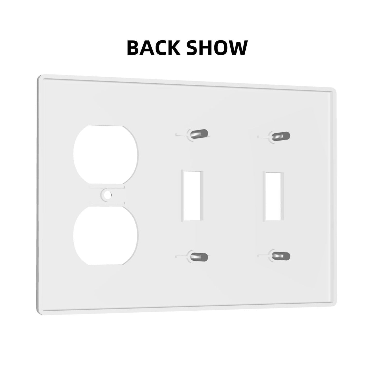 Gothic Skull Mysterious Skeleton 3 Gang Combination 2 Toggle 1 Duplex Receptacle Outlet Covers Light Switch Cover Combo Wallplate Decorative Faceplate
