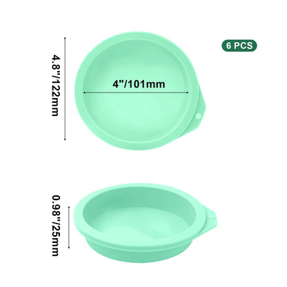 4 Pcs Air Fryer Egg Molds, Silicone Non-Stick Muffin & Toast Maker, Reusable Baking Cups Lids for Quick Cooking, Easy to Clean Air Fryer Accessories
