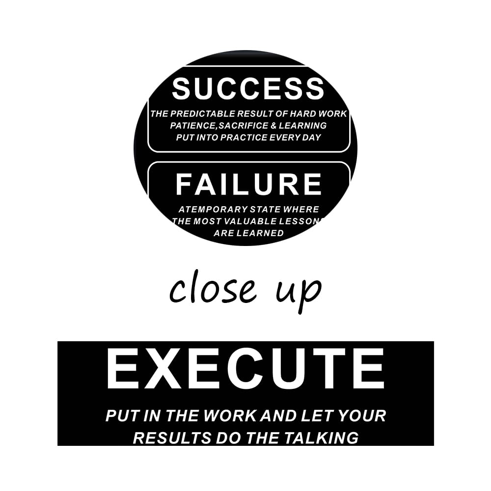 Success Motivational Wall Decor Inspirational Entrepreneurs Quotes Canvas Print Positive Affirmation Poster Painting Artwork for Modern Home Bedroom Living Room Office Ready To Hang [12''W x 18''H]