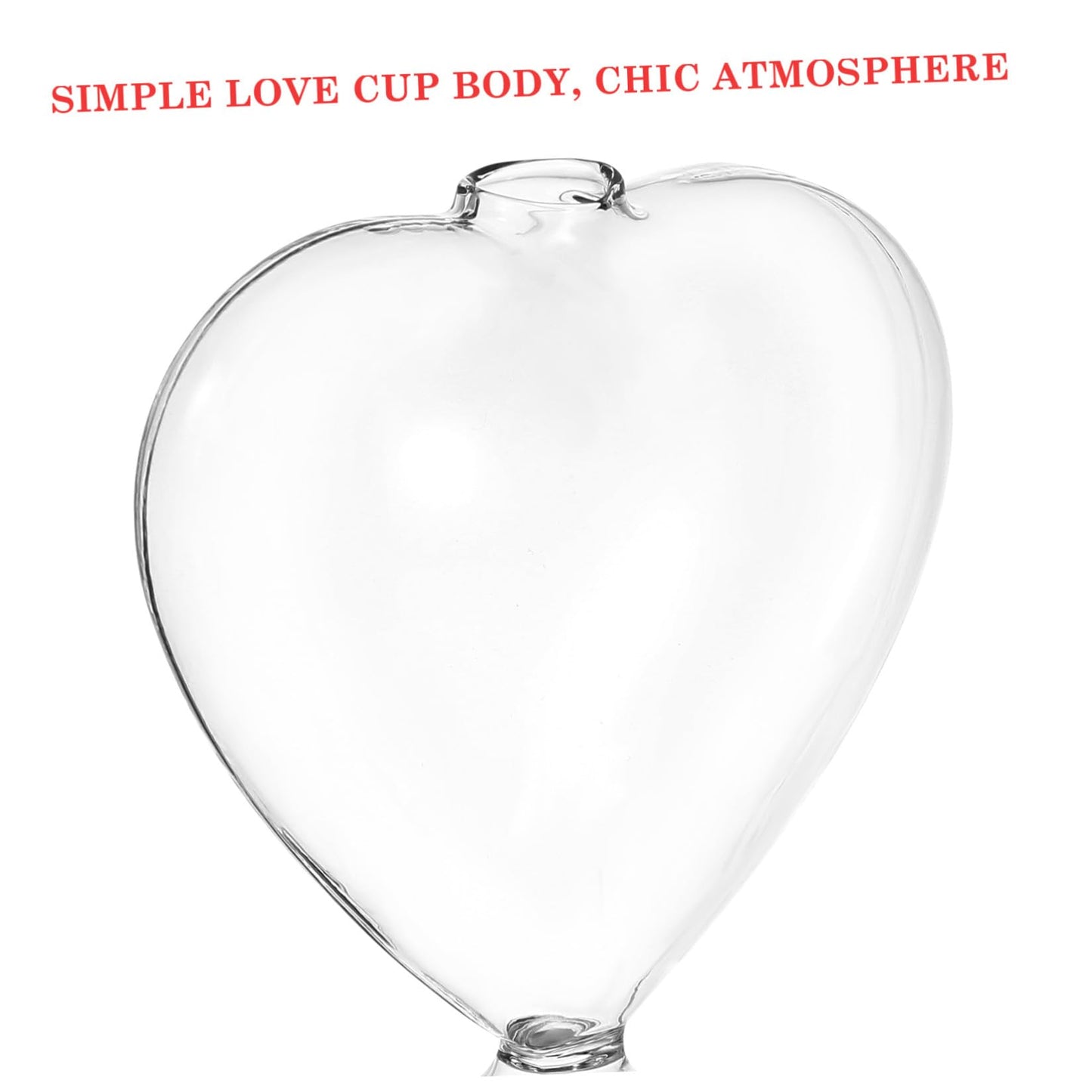 HEALLILY Heart Shaped Hydroponic Glass Vase Desktop Flower Holder Decorative Terrarium Planter for Fresh Dried Plants Transparent Creative Centerpiece for Home Office Tabletop Decor