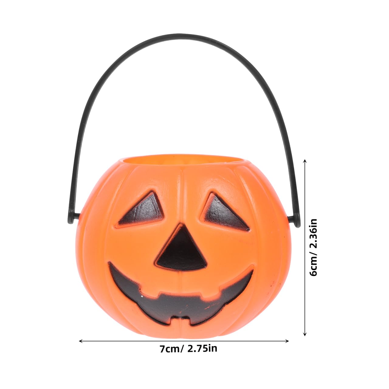 NUOBESTY Halloween Candy Bucket, 8pcs Small Halloween Pumpkin Bucket Trick or Treat Pail Water Party Candle Holder |3.35 x 2.17 x 1.77 inches