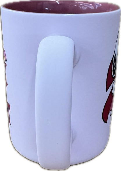 Zrike Peanuts Halloween Ceramic Coffee Mug, Pink with Mauve Interior, Trick or Treat