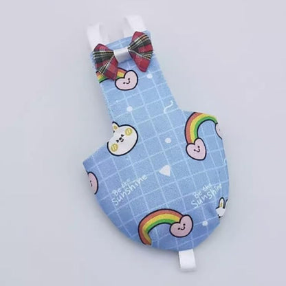 Bird Diaper Protective Parrot Nappy - 4 Pack, Reusable Flight Suit with Waterproof Inner Layer, Adjustable Shoulder Straps, Washable Cute Urine Wet Suit for Parakeet Conure (2XL)