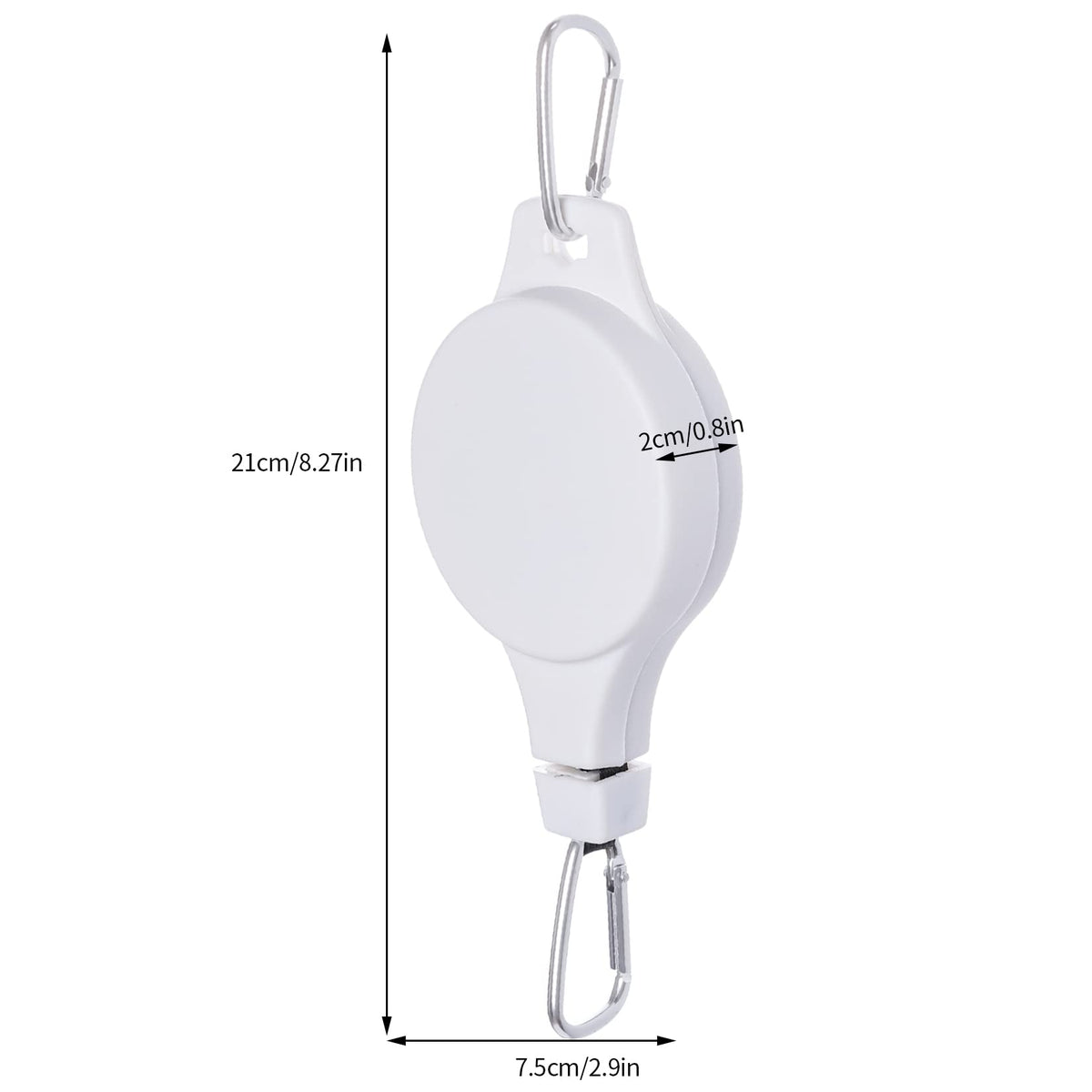 Haakong 6 Pcs Retractable Plant Hanger, Easy Reach Plant Pulley Adjustable Height Wheel for Hanging Plants - Heavy Duty for Garden Baskets Pots & Birds Feeder - White