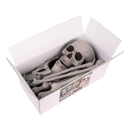 Kangaroo Halloween Skeleton Decor Bones 30 Pieces Bulk - Large Bag of Plastic Bones for Outdoor Yard Decoration - Scary Graveyard Fake Skulls and Bones